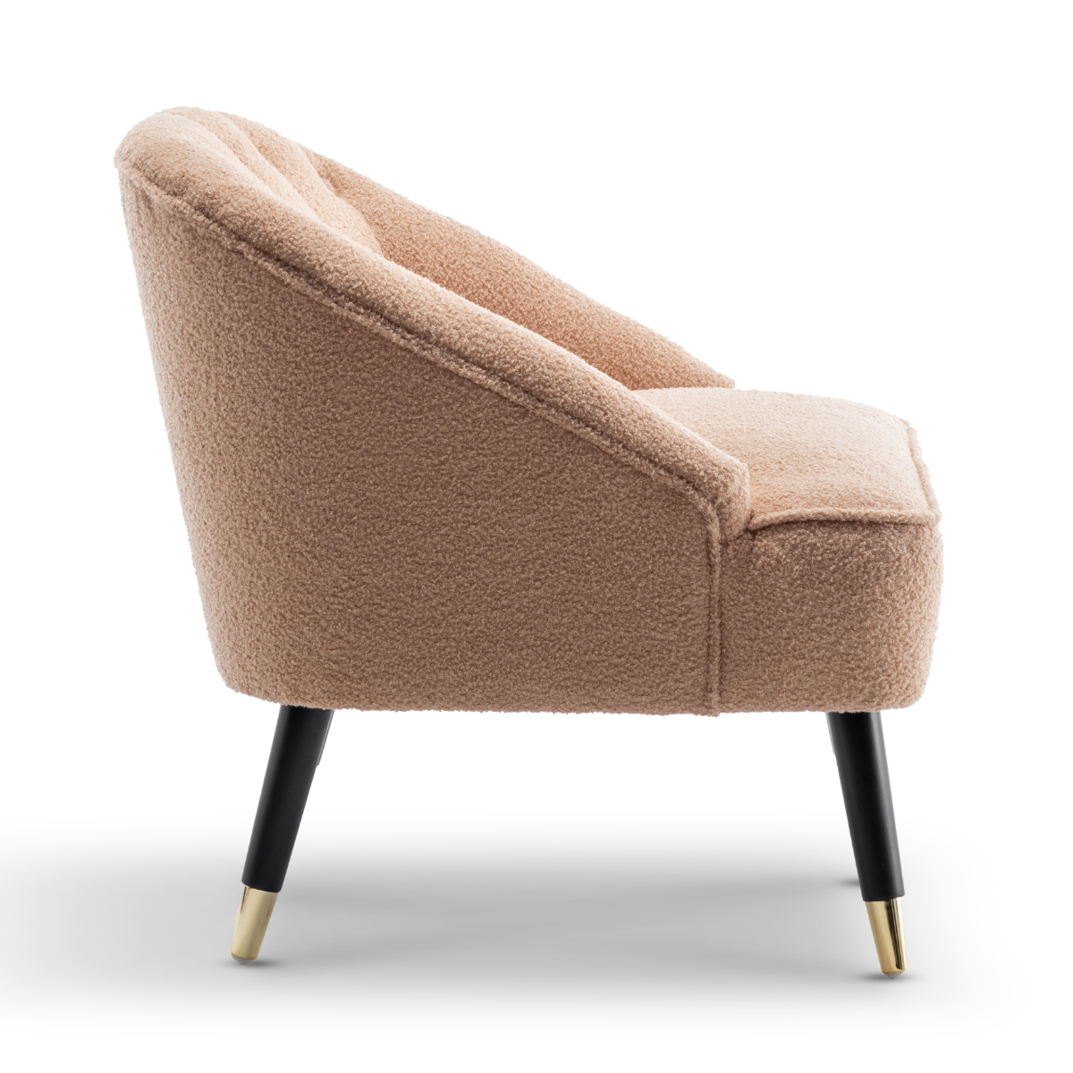 Teddy Boucle Fabric Light Brown Kensington Accent Chair - Image 5