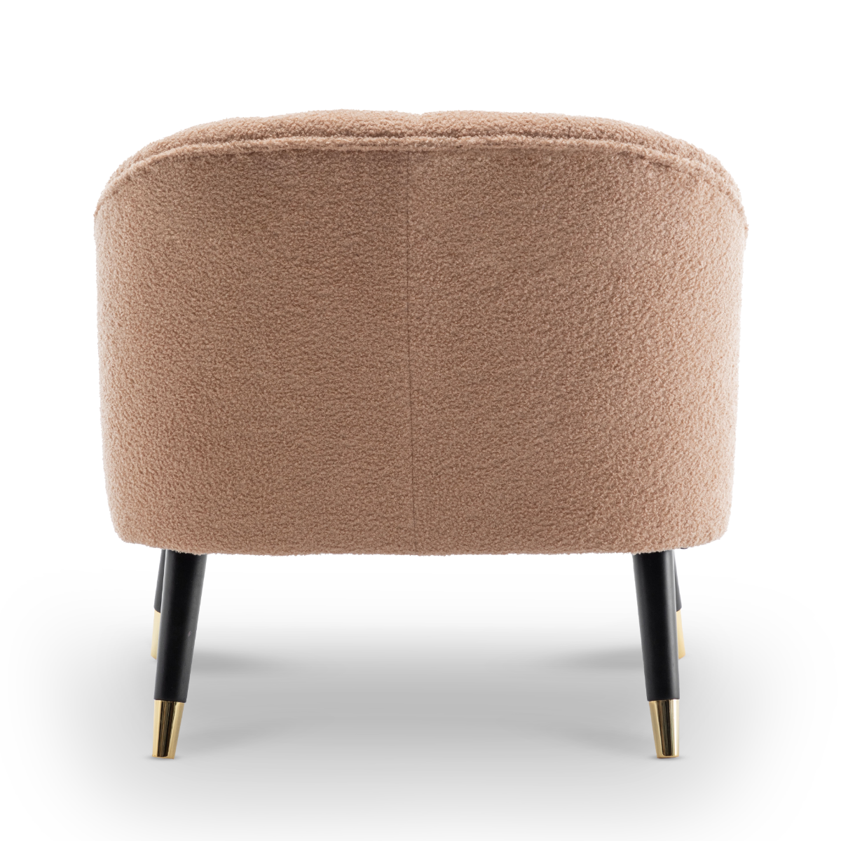 Teddy Boucle Fabric Light Brown Kensington Accent Chair - Image 6