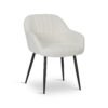 Teddy Boucle Fabric White Amadeo Dining Chair - Set of 4