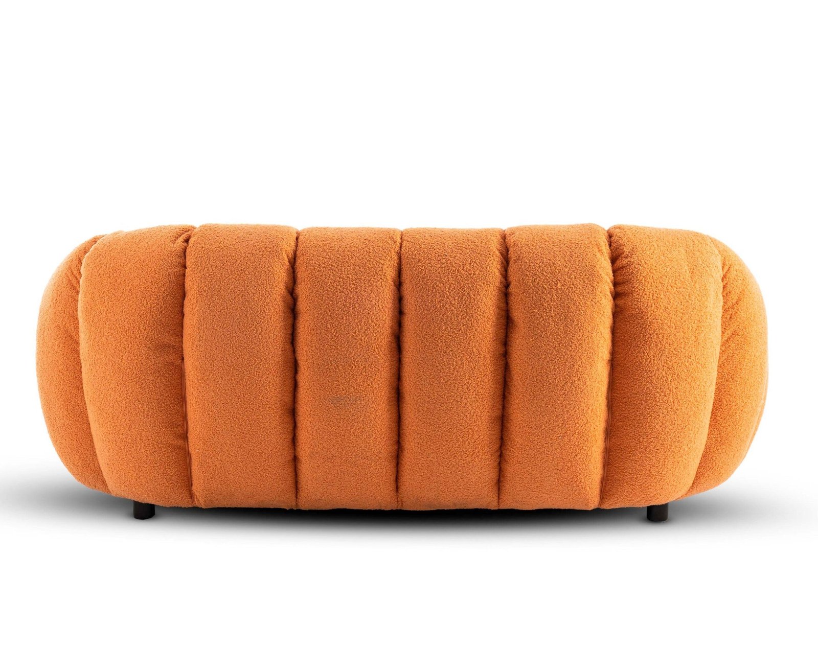 Teddy Boucle Fabric Orange Atrani 2 Seat Accent Chair - Image 4