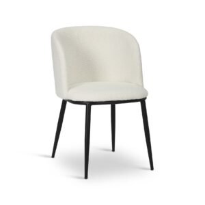 Teddy Boucle Fabric Fausto Dining Chair - Set of 2