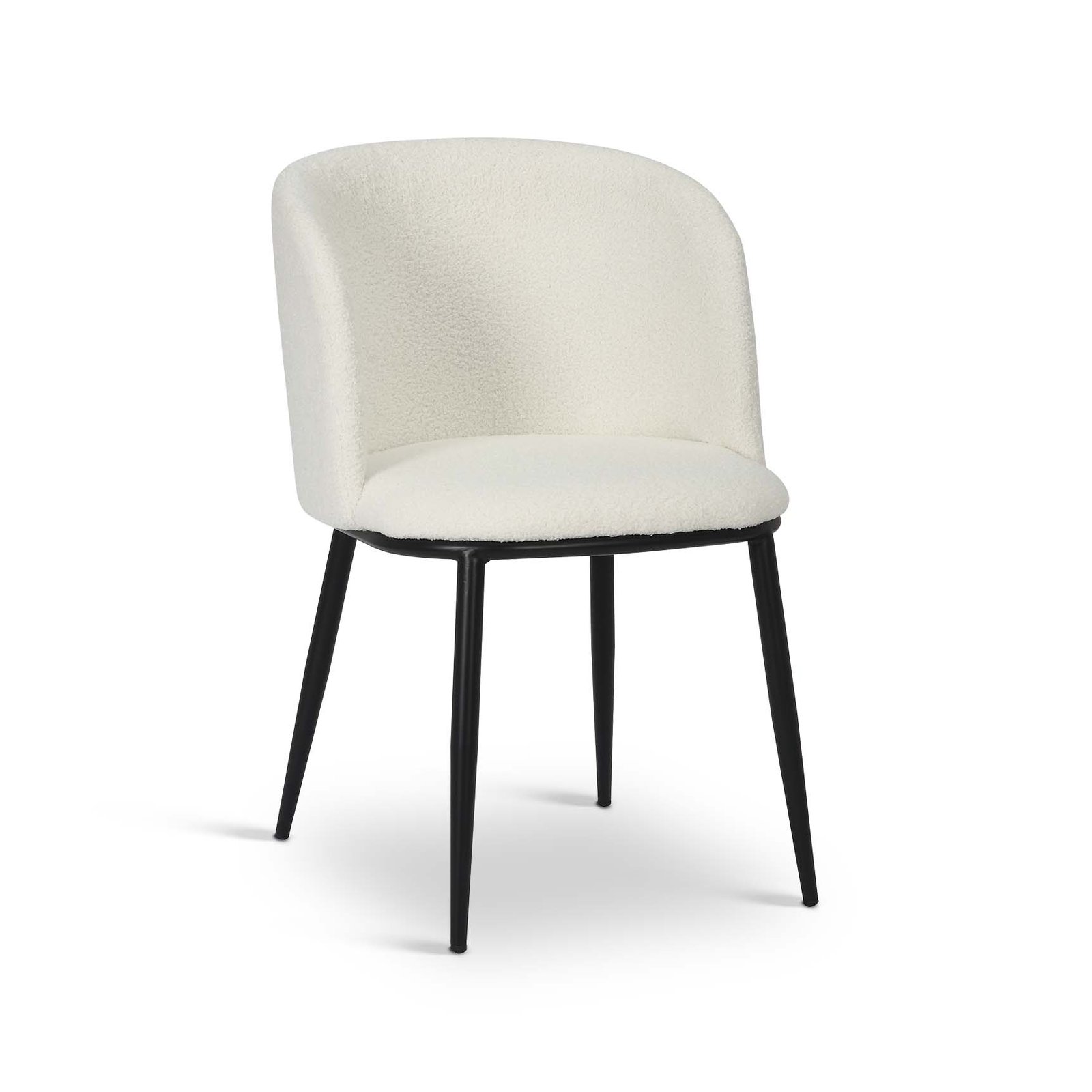 Teddy Boucle Fabric Fausto Dining Chair - Set of 2