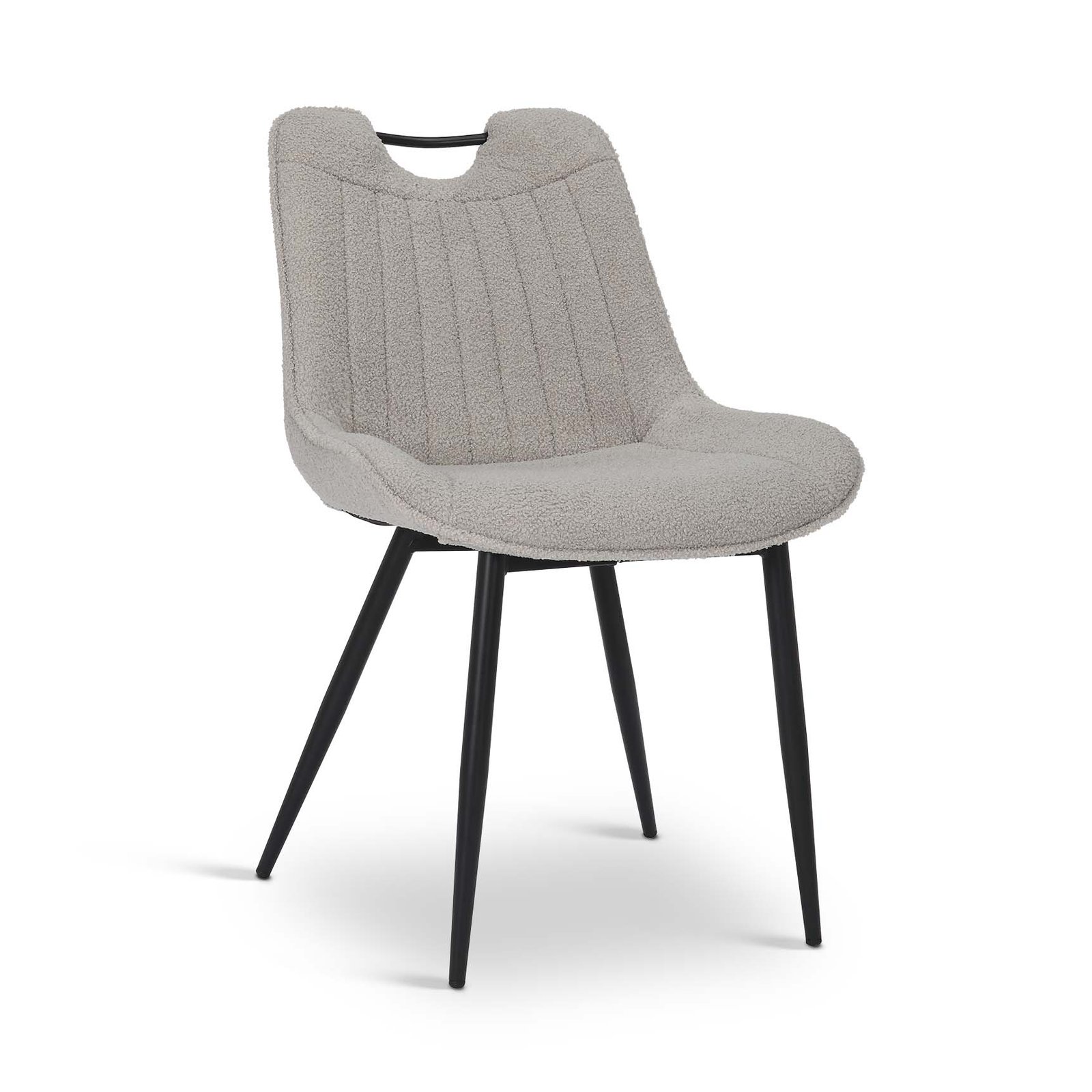 Teddy Boucle Fabric Fiorelli Dining Chair - Set of 4 - Image 9