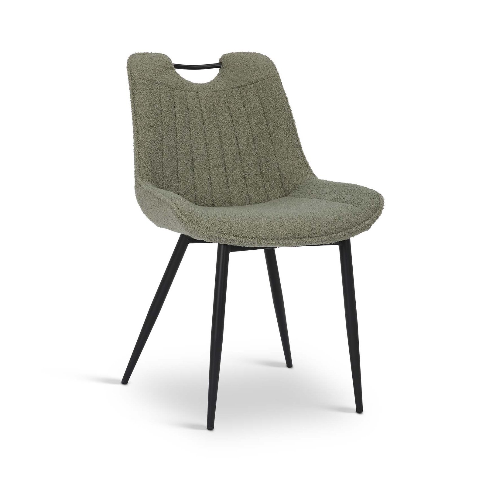 Teddy Boucle Fabric Fiorelli Dining Chair - Set of 4 - Image 5