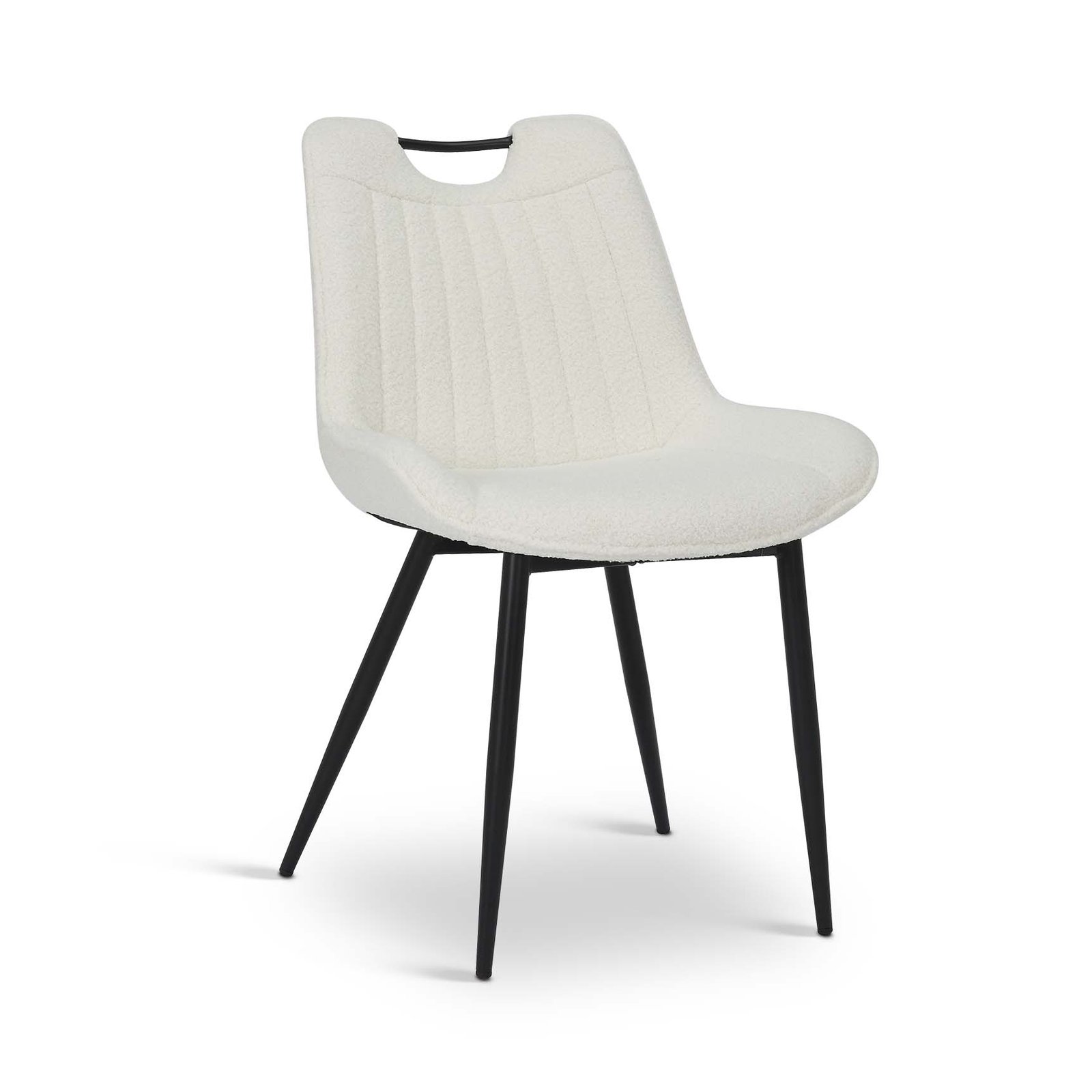 Teddy Boucle Fabric Fiorelli Dining Chair - Set of 4