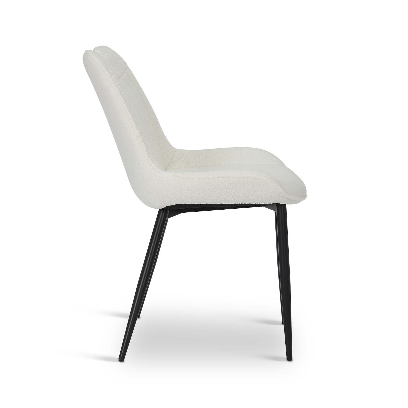 Teddy Boucle Fabric Fiorelli Dining Chair - Set of 4 - Image 3