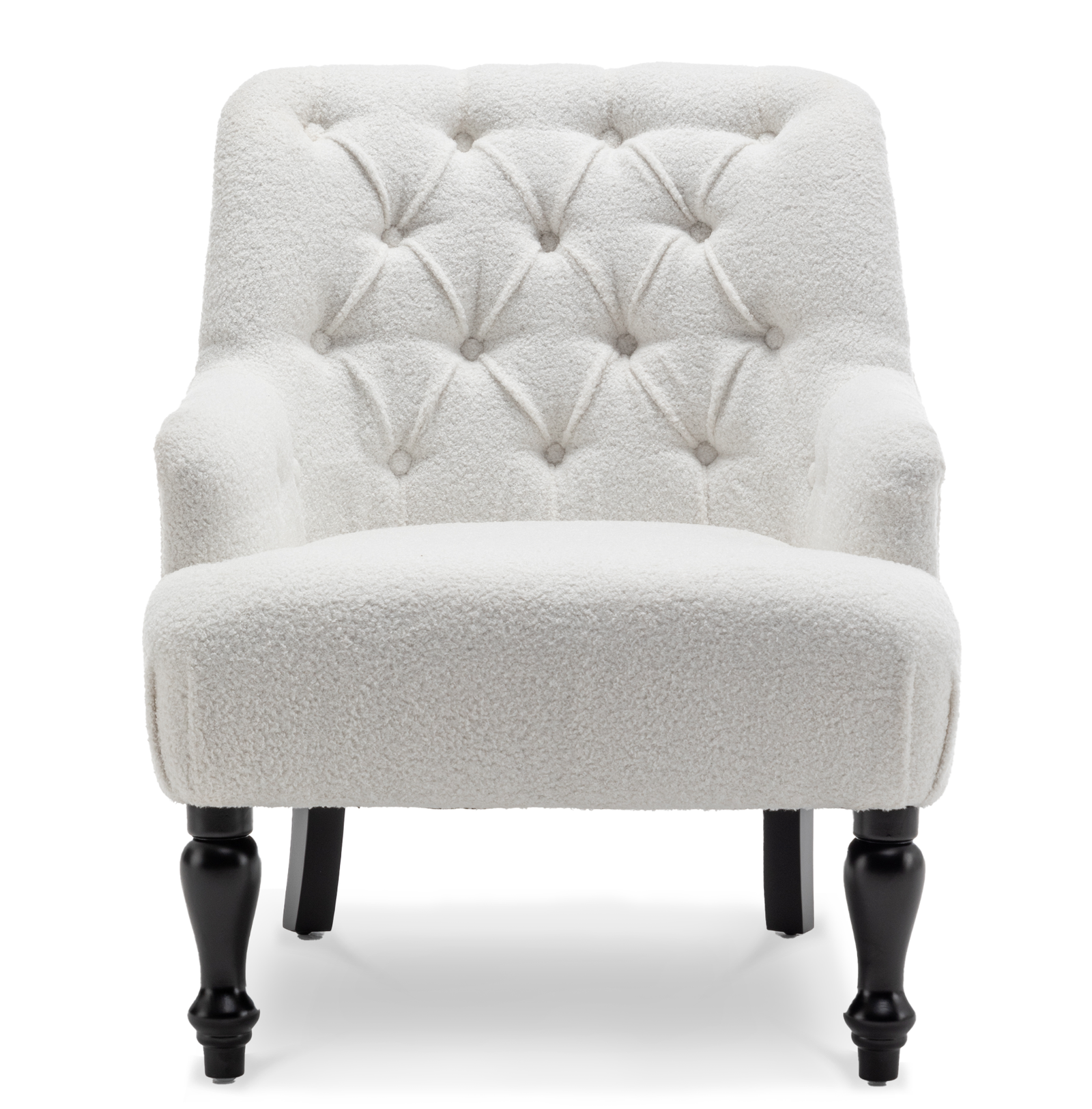 Teddy Boucle Fabric White Armina Accent Chair - Image 3