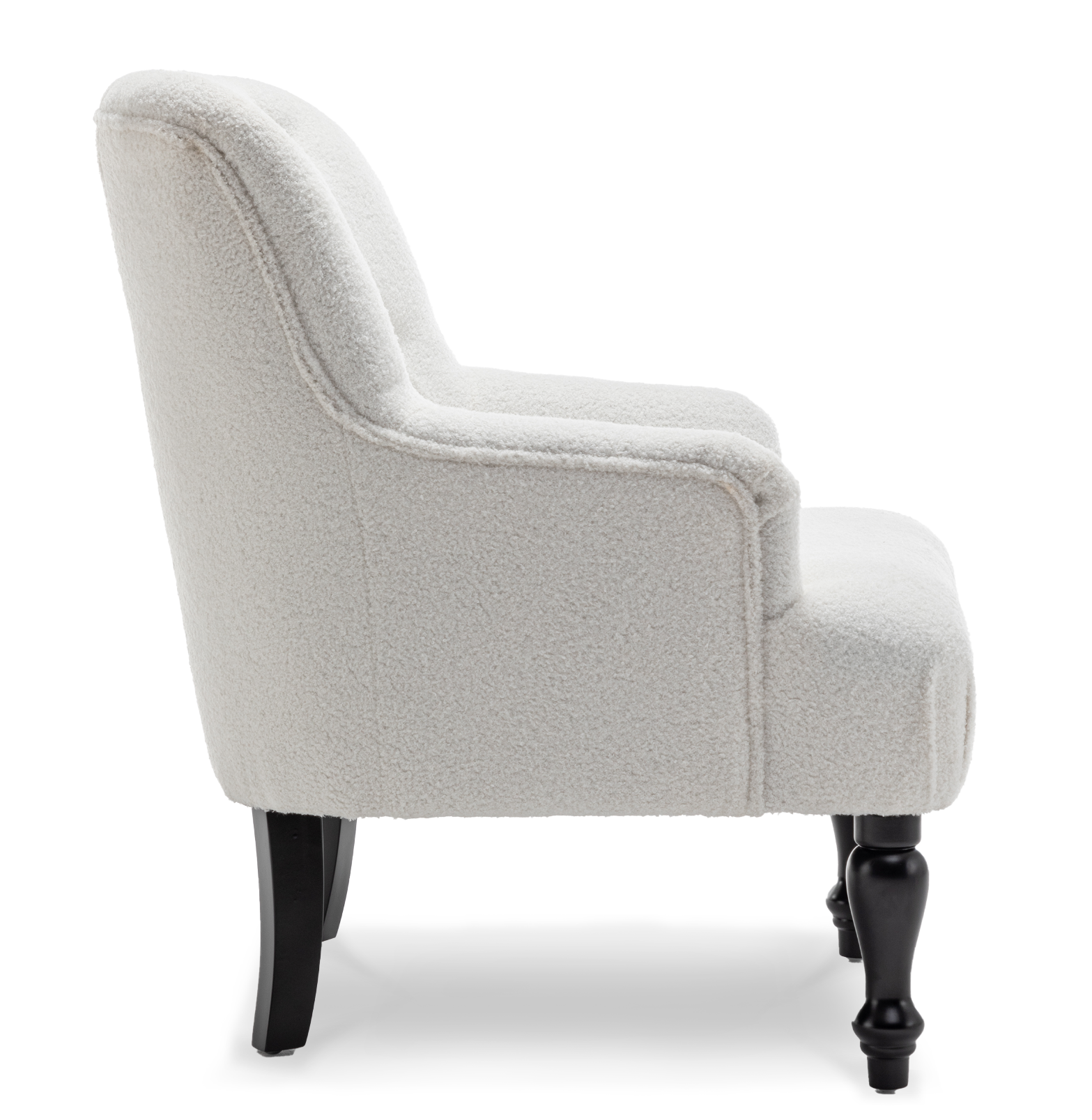 Teddy Boucle Fabric White Armina Accent Chair - Image 5