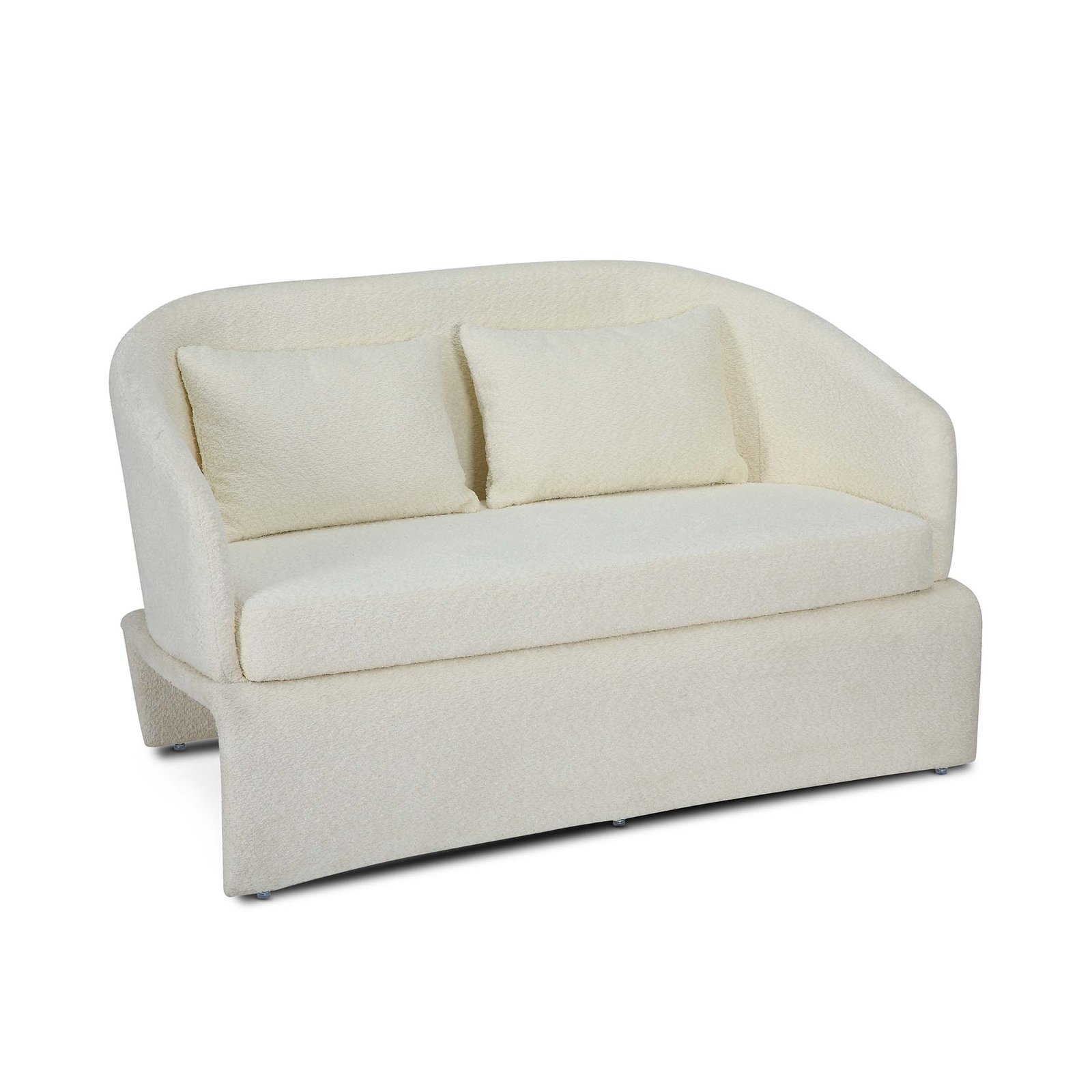 Teddy Boucle Fabric Cream Jaquetta 2+1 Accent Chair Set - Image 3