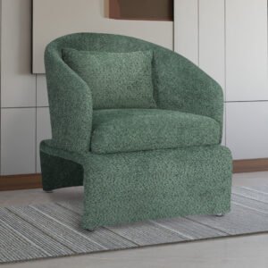 Teddy Boucle Fabric Sage Green Jaquetta Accent Chair