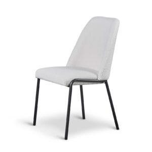 Teddy Boucle Fabric Italo Dining Chair - Set of 2