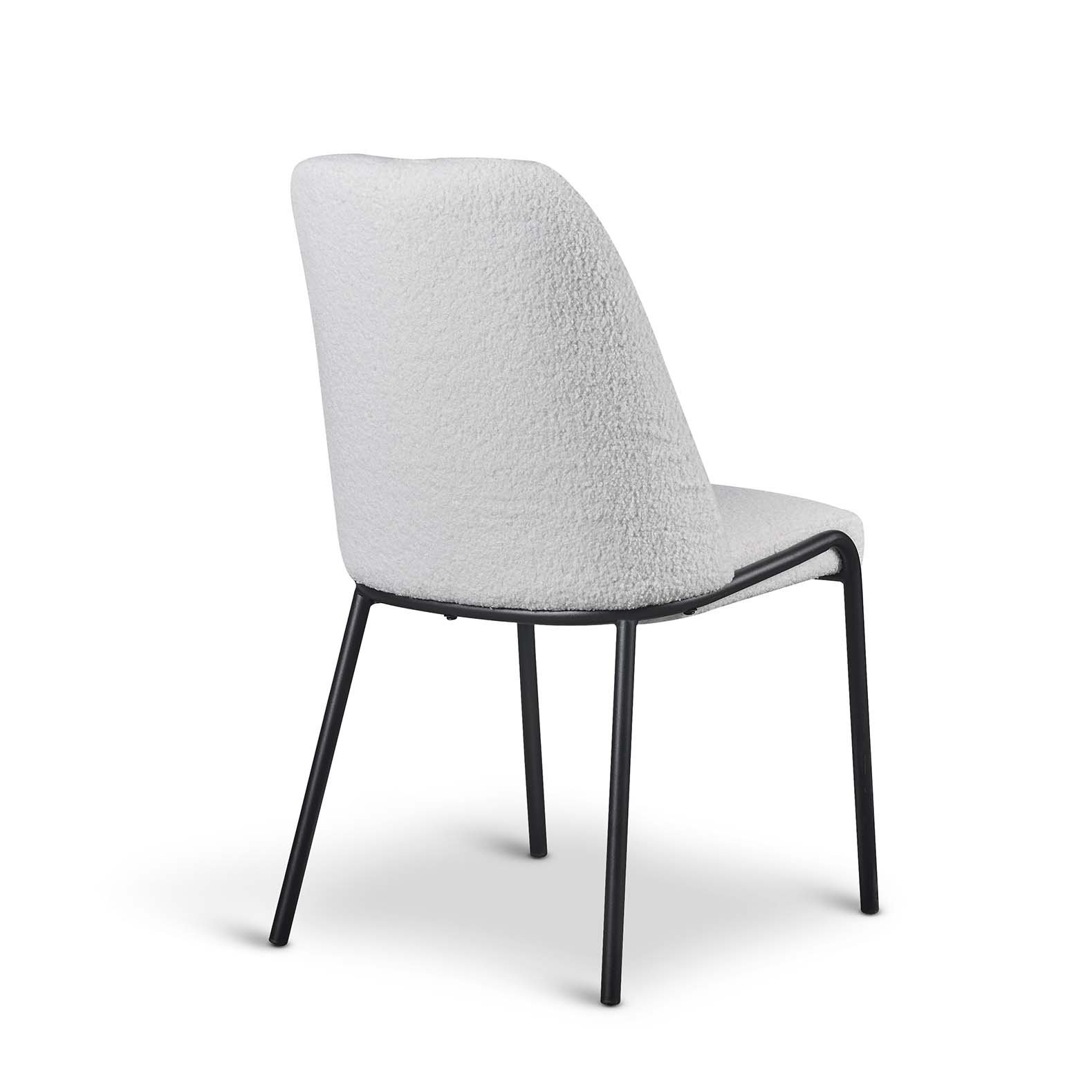 Teddy Boucle Fabric Italo Dining Chair - Set of 2 - Image 3